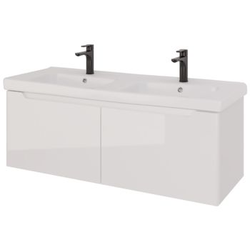 Тумба W, 125 см, подвесная, для умывальника "Гармония" 125 см или стеклянной столешницы W, 2 ящика,  — фото 1, Тумбы под раковину