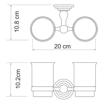 Ammer K-7028D Подстаканник двойной — фото 4, Аксессуары для раковины