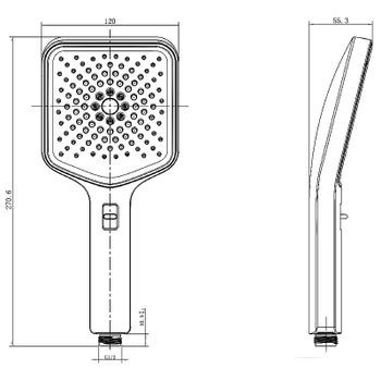 Ручной душ AQUAme AQM8502B Черный — фото 5, Лейки для душа