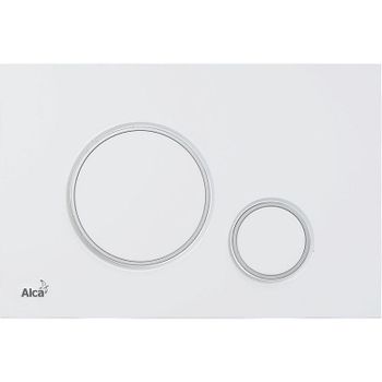 Клавиша смыва Alcaplast M776 Белая Хром глянец — фото 1, Кнопки смыва