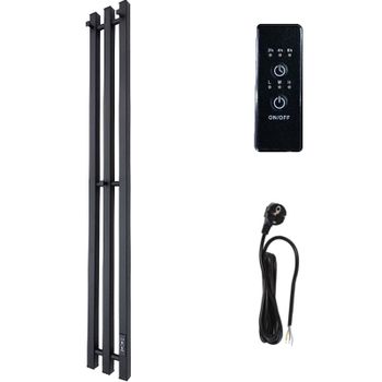 Электрический полотенцесушитель Маргроид Inaro профильный 1200x120 Inaro3v-12012-1081-9005R правый Ч — фото 1, Электрические полотенцесушители