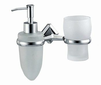 Аксесс Aller K-1189 Держатель стакана и дозатора (блистер), хром, WasserKRAFT — фото 3, Дозаторы