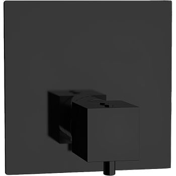 Смеситель для душа Remer Qubica Thermo QT30KBNO с термостатом Черный матовый — фото 1, Смеситель для душа