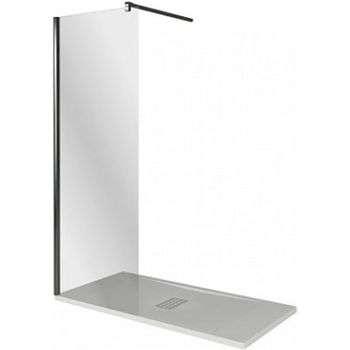 Душевая перегородка Good Door Walk In SP-140-C-В 140 профиль Черный стекло прозрачное — фото 1, Душевые перегородки