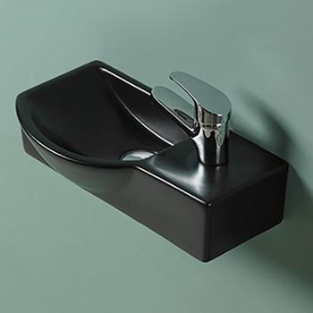 Раковина CeramaLux 40 7947ALMB Черная — фото 2, Мини-раковины