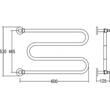Водяной полотенцесушитель Margaroli Vento 402GO Золото — фото 2, Водяные полотенцесушители