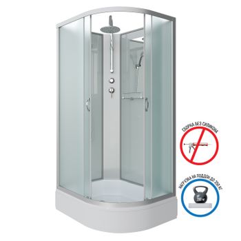 Душевая кабина Niagara Classic NG-33184-14LBKT (110х80х210) средний поддон(26см),стекло матовое,4 ме — фото 2, Душевые кабины