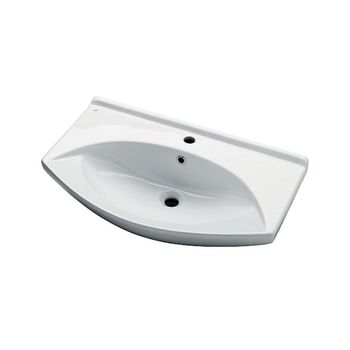 Тумба LAGUNA PLUS, 75 см, подвесная/напольная, 2 ящика, с опорами, белый глянец — фото 9, Тумбы под раковину