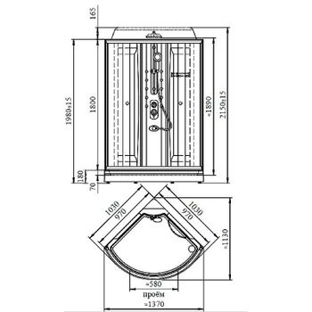 Душевая кабина Radomir Паола 2 103x103 1-05-6-0-0-0580 без гидромассажа — фото 2, Душевые кабины