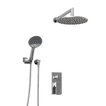 A14130 Встраиваемый комплект для душа с верхней душевой насадкой и лейкой — фото 2, Встраиваемые душевые комплекты