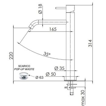 Смеситель для раковины Remer X-Style X10LXLDO Золото глянцевое — фото 2, Смесители для раковины