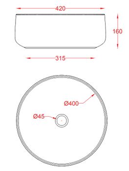 Раковина-чаша Artceram Cognac 42 COL001 05 00 Белая матовая — фото 4, Раковины накладные