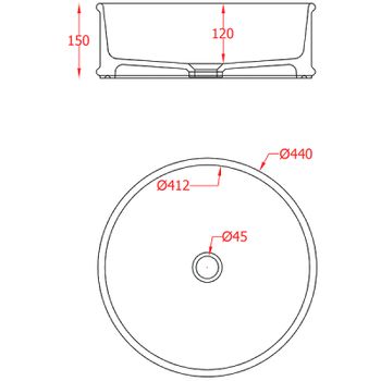 Раковина-чаша Artceram Atelier 44 ATL001 17 00 Черная матовая — фото 2, Раковины накладные