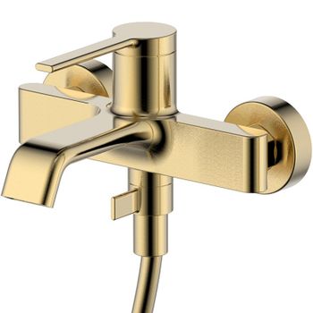 Смеситель для ванны AQUAme Asti AQM6412BG Шлифованное золото — фото 4, Смеситель для ванны