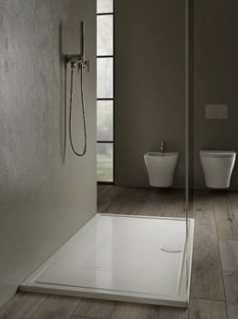 Керамический поддон для душа Hatria Lif H3 120x70 Y1ZZ01 Белый — фото 4, Керамические душевые поддоны