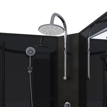 Душевая кабина Niagara Classic NG-6501-14BKTG (90х90х210) средний поддон(26см),черный,стекло тониров — фото 4, Душевые кабины