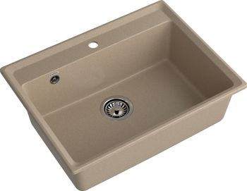 GRANFEST Мойка LEVEL 660 1-чаша 660*500мм песочный арт.GF- — фото 1, Кухонные мойки