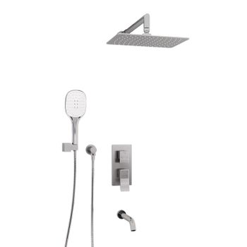 A171619 Встраиваемый комплект для ванны с верхней душевой насадкой, лейкой и изливом — фото 3, Встраиваемые душевые комплекты