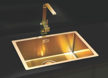 Мойка для кухни KOMBINO 50 MONARCH BRONZE SAT-90 542X442X195 U в компл. с выпуском без сифона, — фото 2, Кухонные мойки
