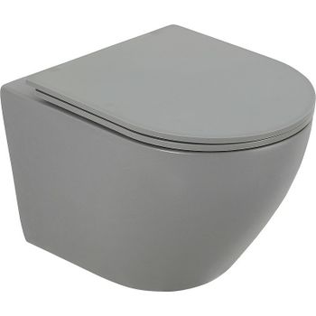 Унитаз BelBagno Colorato BB062CHR-GR подвесной Серый без сиденья — фото 1, Подвесные унитазы