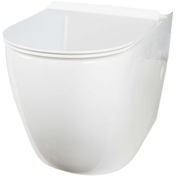 Унитаз компакт Creto Logan L1 1001-004-WF без бачка и с сиденьем Микролифт — фото 1, Напольные унитазы