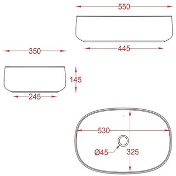 Раковина-чаша Artceram Cognac 55 COL003 17 00 Черная матовая — фото 2, Раковины накладные