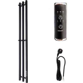 Электрический полотенцесушитель Маргроид Inaro 1200x120 Inaro-12012-1049-9005R правый Черный матовый — фото 1, Электрические полотенцесушители