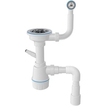 Сифон для кухонной мойки Nova 1046 Белый — фото 1, Сифоны для кухонной мойки