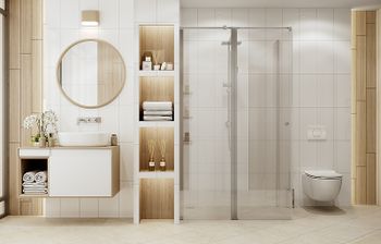 Душевой уголок Ambassador Nord 120х80 13011107 профиль Хром стекло прозрачное — фото 7, Прямоугольные душевые уголки