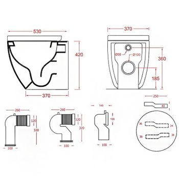 Унитаз Artceram File 2.0 FLV005 17 00 приставной Nero matt без сиденья — фото 2, Приставные унитазы