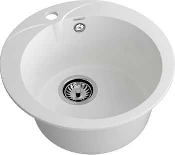GRANFEST Мойка RONDO 480 1-чаша D-475мм иней арт.GF- — фото 1, Кухонные мойки