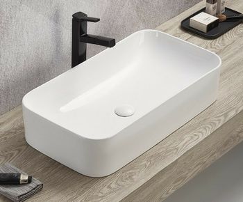 Раковина-чаша CeramaLux 70 78576 Белая глянцевая — фото 3, Раковины накладные