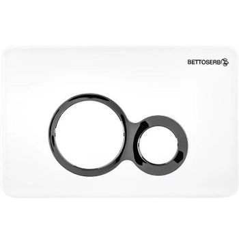 Клавиша смыва Bettoserb Sava Fix Slim Jerez 40006458 Белая глянцевая Хром глянцевый — фото 1, Кнопки смыва