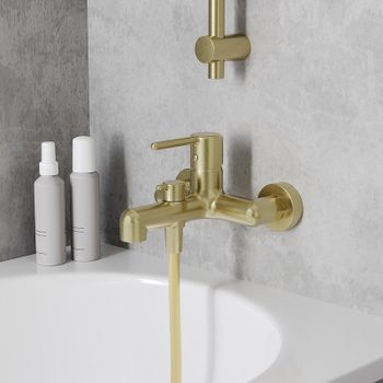 Смеситель для ванны Iddis Aiger AIGMG00i02WA Золото матовое — фото 4, Смеситель для ванны