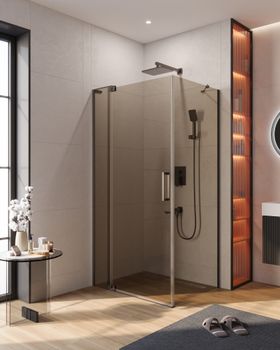 Душевой уголок CEZARES SLIDER-AH-1-80-90/100-BR-GM — фото 1, Душевые уголки