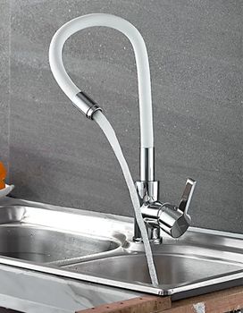 Смеситель для кухни Ledeme Rainbow 4898-3L Хром Белый — фото 10, Смесители для кухни