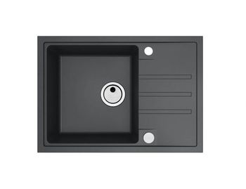 Мойка для кухни ALVEUS GRANITAL INTERMEZZO 40 G91 CARBON 680x480x200 в комплекте с сифоном 1117292 — фото 1, Кухонные мойки
