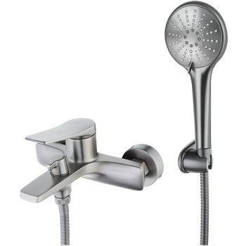 Смеситель для ванны Lemark Bronx LM3714GM Графит — фото 1, Смеситель для ванны