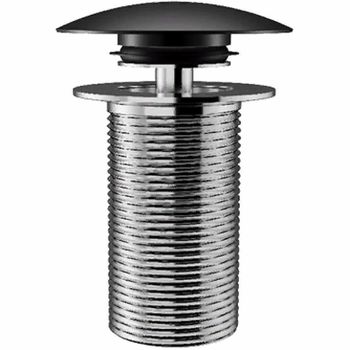 Донный клапан Creavit SF030.SYM click-clack Черный матовый — фото 1, Донные клапаны