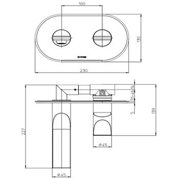 Смеситель для раковины Bossini Apice Z00549.030 Хром — фото 3, Смесители для раковины