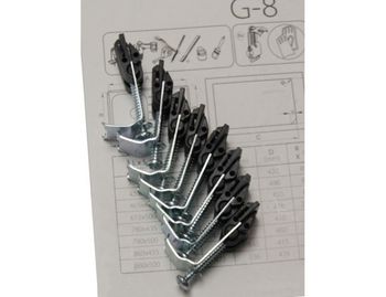 Монтажный набор для врезных моек 8 клипс для столешниц 30-40 мм — фото 1, Аксессуары для кухни