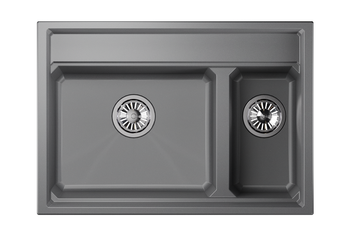 Granula-KS-7302, АЛЮМИНИУМ, кухонная мойка, кварц — фото 3, Кухонные мойки
