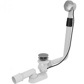 Слив-перелив Alcaplast A550KM полуавтомат Белый Хром — фото 1, Сливы-переливы