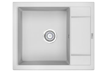 Granula-6002, АРКТИК (БЕЛЫЙ), кухонная мойка, кварц — фото 1, Кухонные мойки