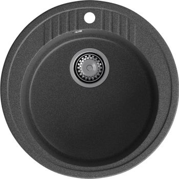 GRANFEST Мойка RONDO 520 1-чаша D-520мм графит арт.GF- — фото 2, Кухонные мойки