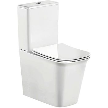 Унитаз компакт CeramaLux 1222A с бачком и сиденьем Микролифт — фото 1, Напольные унитазы