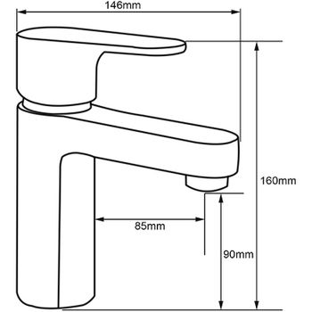 Смеситель для раковины Melodia della vita Rock MDV35220 Хром — фото 3, Смесители для раковины
