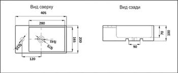 Товар: Раковина CeramaLux 40 9048DR Белая - фото 2 Раковина CeramaLux 40 9048DR Белая — фото 2, Мини-раковины