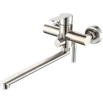 Смеситель для ванны Accoona H103 A71103 универсальный Нержавеющая сталь — фото 1, Смеситель для ванны