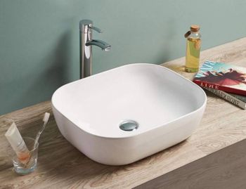 Раковина CeramaLux 45 78105 Белая — фото 2, Раковины накладные